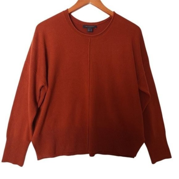 French Connection‎ Women's Sweater Orange Size Small S Pullover Crew - Picture 3 of 10